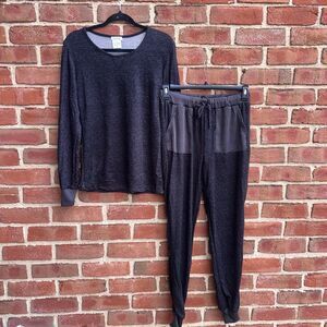 Catherine Malandrino $69 Women's 2Pc Lounge PJ Set Black medium NWT